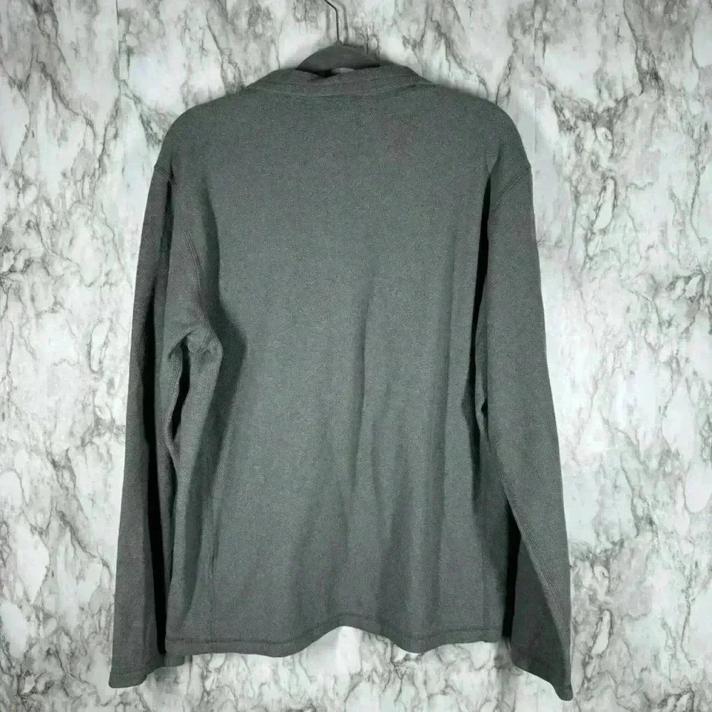 The North Face Mens Medium 1/4 Zip Jacket Gray Fleece Outdoors Hiking Camping - Picture 2 of 5